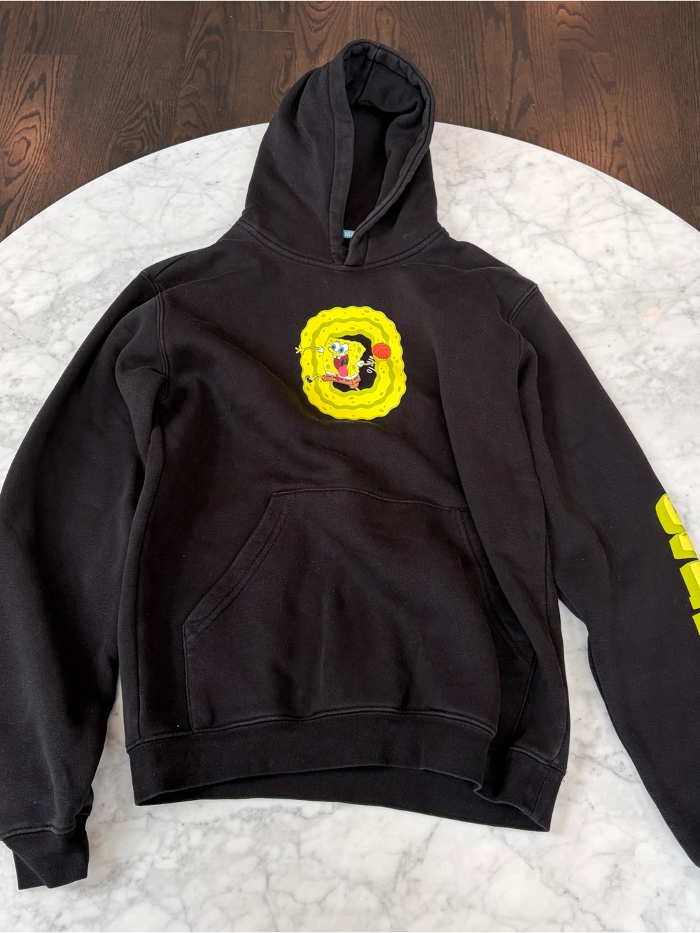 Overtime x SpongeBob Squarepants Black Hoodie with Yellow Accent